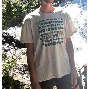 IML Wander Outside Grow Inside Graphic Tee Retro Nature White XL